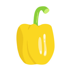 新鮮な黄色のパプリカのイラスト。