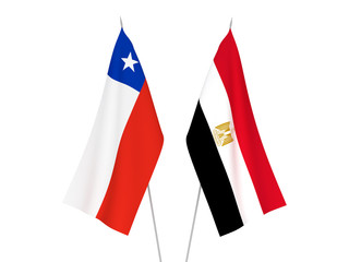 Egypt and Chile flags