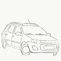 car sketch illustration