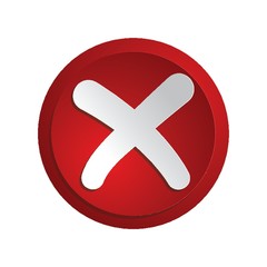 Obraz premium A cancel button illustration.