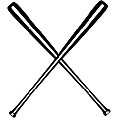 Baseball Bats. Isolated vector illustration.