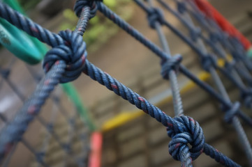 Fototapeta na wymiar rope on a fence