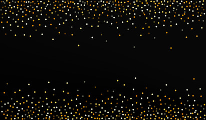 Golden Shine Christmas Black Background. Light 