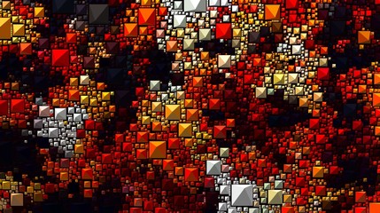 Abstract Colorful Geometrical Artwork,Abstract Graphical Art Background Texture,Modern Conceptual Art,Synthwave Aesthetic Poster Print,3D Rendering