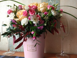 bouquet of roses in a vase