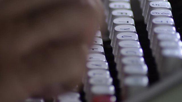 Typing with a old qwerty typewriter