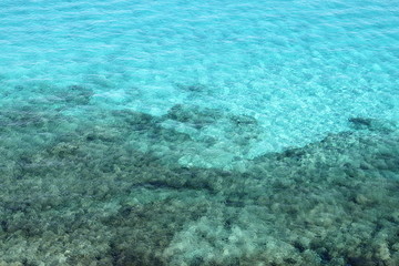 Fototapeta na wymiar Shining and ripple blue water background