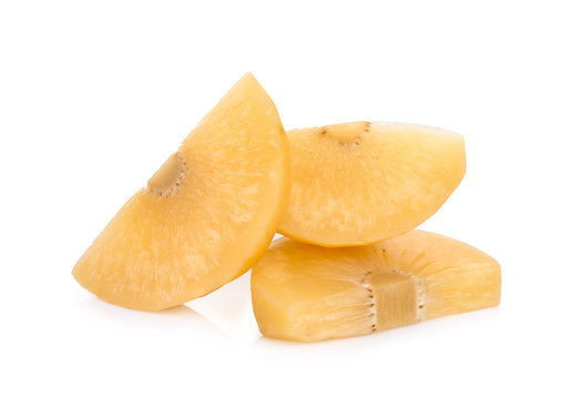 breadfruit in syrup isolated on white background