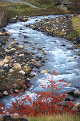 Rapids in Torres del Paine National Park. Chile