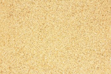 Fototapeta na wymiar The texture of brown long rice is evenly spread out in a bag, laboratory, for examination.