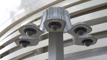 Government Spying on Citizens - Many CCTV Surveillance Cameras in One Spot