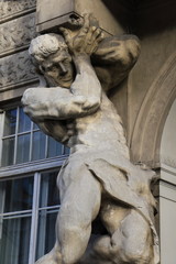 Brawny statue, metaphor of power