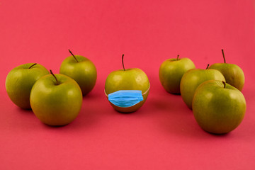 apple pink background