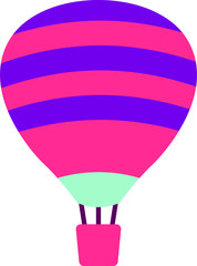 Obraz premium Detailed Hand Drawn Flat Illustration of a Colorful Hot Air Balloon