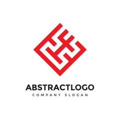 Obraz premium Business Unique Modern Creative Red HF Letter Logo Design Icon Vector Template