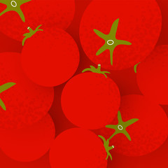 Template banner with flat tomato