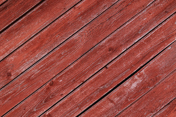 old red painted plank wall background