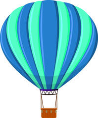 Fototapeta premium Detailed Hand Drawn 3D Illustration of a Colorful Hot Air Balloon