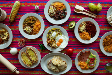 colorful mexican food
