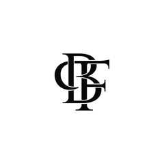 pbf letter original monogram logo design