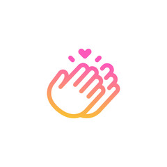 Clapping hands icon. Vector Illustration