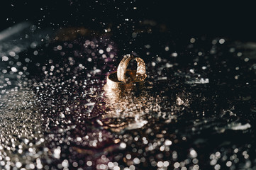 Rain drops and wedding rings