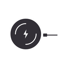 Wireless charger icon. Vector Illustration