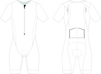 Custom Short Sleeve Triathlon Skin suit Blank Templates