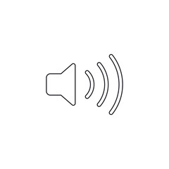 Volume max icon isolated on white background. Multimedia symbol modern simple vector icon for website design, mobile app, ui. Vector Illustration