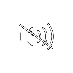 Sound off icon. Mute symbol modern simple vector icon for website design, mobile app, ui. Vector Illustration