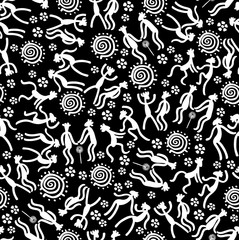 Background - seamless Dancing people