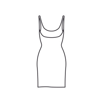 Slip Dress Icon. Vector Illustration