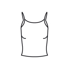 Female tank shirt icon. Tank top symbol modern, simple, vector, icon for website design, mobile app, ui. Vector Illustration