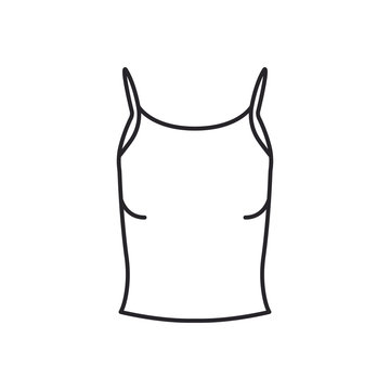 Female tank shirt icon. Tank top symbol modern, simple, vector, icon for website design, mobile app, ui. Vector Illustration