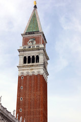 Bell tower of Saint Mark in Venice Italy