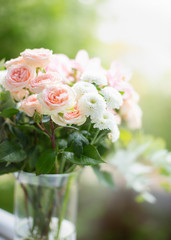 bouquet of pink roses