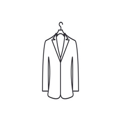 Suit on hanger icon. Jacket symbol modern, simple, vector, icon for website design, mobile app, ui. Vector Illustration