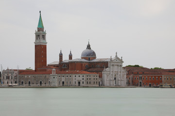 Fototapeta na wymiar Church of Saint George in Venice photographed with the long exp