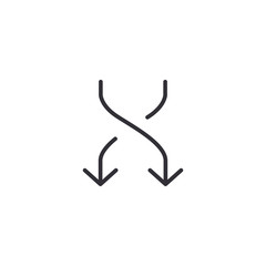 Shuffle icon. Multimedia symbol modern simple vector icon for website design, mobile app, ui. Vector Illustration