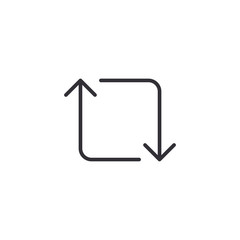 Repeat icon. Multimedia symbol modern simple vector icon for website design, mobile app, ui. Vector Illustration