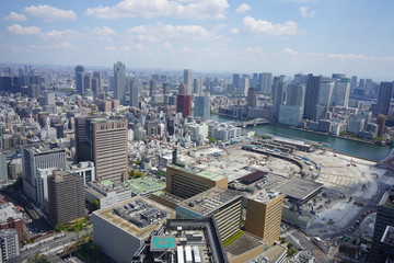 Obraz premium 東京 お台場 ビル群 青空 摩天楼 