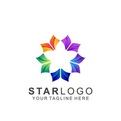 Colorful Star Logo Design