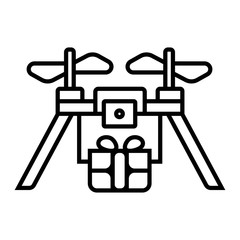 Drone delivery icon vector illustration