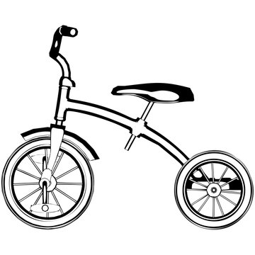 Old Tricycle vector