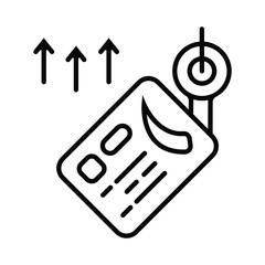 Phishing credit card icon vector