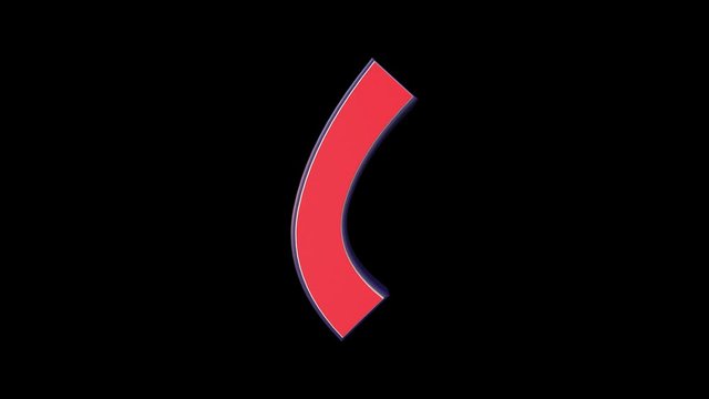 Open Brackets Alphabetical Comic Symbol, with Alpha Matte, Loop, 4k
