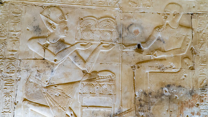 Temple of Seti I in Abydos. Abydos is notable for the memorial temple of Seti I, which contains the Abydos of Egypt King List from Menes until Seti I's father, Ramesses I. Egypt.