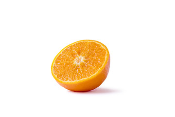 Orange slices isolated on a white background with the clipping path.