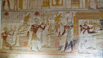 Temple of Seti I in Abydos. Abydos is notable for the memorial temple of Seti I, which contains the...