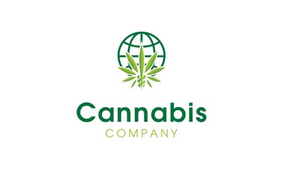 simple Univers of Marijuana logo design